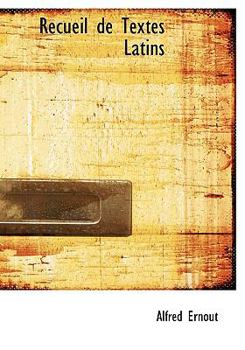 Paperback Recueil de Textes Latins [Large Print] Book