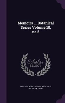 Hardcover Memoirs ... Botanical Series Volume 10, No.5 Book