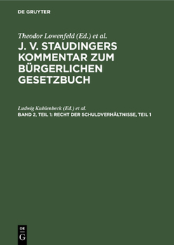 Hardcover Recht Der Schuldverhältnisse, Teil 1 [German] Book