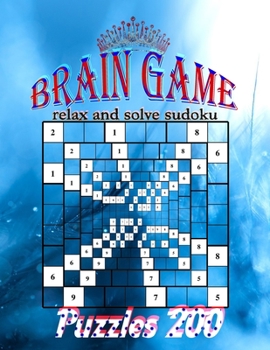 Paperback Brain games - relax and solve sudoku - 200 Puzzles: volume 2; This book includes the following levels; Easy, Medium, hard and very difficult. Book