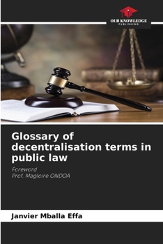 Paperback Glossary of decentralisation terms in public law Book