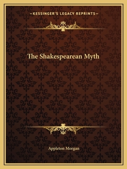 Paperback The Shakespearean Myth Book