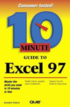Paperback 10 Minute Guide to Excel 97 Book