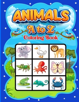 Paperback Amazing Animals Alphabet activity: A to Z Coloring Book for kids [Large Print] Book