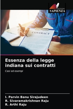 Paperback Essenza della legge indiana sui contratti [Italian] Book