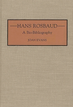 Hardcover Hans Rosbaud: A Bio-Bibliography Book