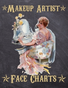 Makeup Artist Face Charts: Makeup cards to paint the face directly on paper with real make-up - Ideal for: professional make-up artists, vloggers and cosplay influencers - 150 cards - Size 8,5x11