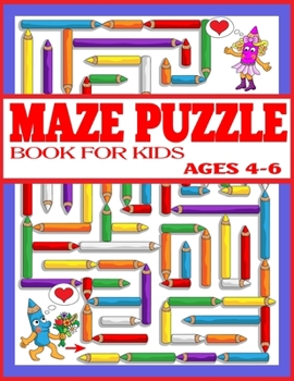 Paperback Maze Puzzle Book for Kids Ages 4-6: The Amazing Big Mazes Puzzle Activity workbook for Kids with Solution Page Book