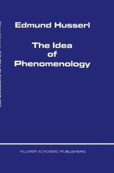 Hardcover The Idea of Phenomenology Book