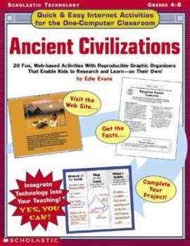 Paperback Quick & Easy Internet Activ. for the One-Comp. Clssrm: Ancient Civil. Book