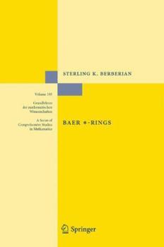 Paperback Baer *-Rings Book