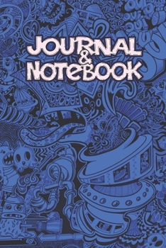 Paperback Doodle Blue Journal and Notebook: 120 Lined Pages - 6 x 9 Book
