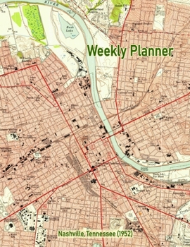 Paperback Weekly Planner: Nashville, Tennessee (1952): Vintage Topo Map Cover Book