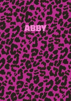 Abby Notebook : Personalized Pink Leopard Print Notebook (Animal Skin Pattern). College Ruled (Lined) Journal for Notes, Diary, Journaling. Wild Cat Theme Design with Cheetah Fur Graphic