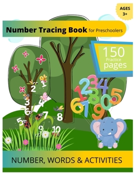 Paperback Number Tracing Book for Preschoolers: Number Tracing Book for Kindergarten - Number Tracing Book for Kids Ages 3-5 1-100 - Number Tracing Book for Tod Book