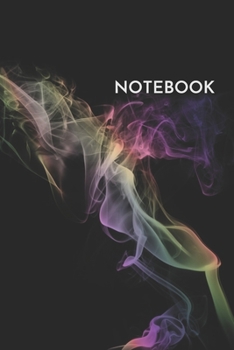 Paperback Notebook: Colorful Smoke Blank Lined College Ruled Notebook 6x9 Inches 100 Pages Writing Journal Book