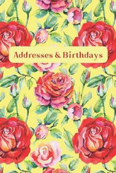 Paperback Addresses & Birthdays: Watercolor Old Fashioned Roses Book