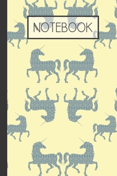 Paperback Notebook: Unicorn Lined 120 Page Notebook (6"x 9") Book