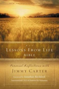 Hardcover Lessons from Life Bible-NIV: Personal Reflections with Jimmy Carter Book