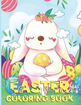 Paperback Happy Easter Coloring Book: : Fun Images Happy Easter Day Coloring For Kids Ages 4-8 [Large Print] Book