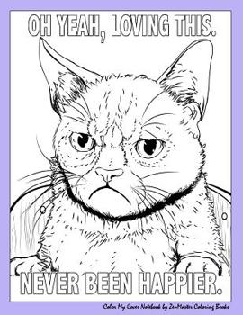 Paperback Color My Cover Notebook (Grumpy at School): Therapeutic notebook for writing, journaling, and note-taking with coloring design on cover for inner peac Book