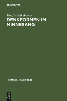 Hardcover Denkformen im Minnesang [German] Book