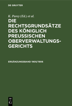 Hardcover Ergänzungsband 1905/1906 [German] Book