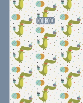 Notebook: Everyday Journal for Writing, Journaling, Notes, To Do Lists, Gratitude, Ideas, and More | Playful Party Alligator, Bird, and Balloons Pattern Cover Design