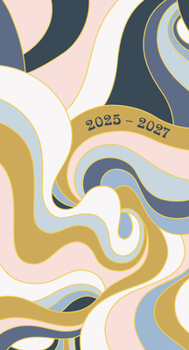 2026 Swirly Waves Checkbook/2 Year Pocket Planner