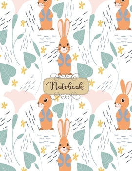 Notebook: Cute boy Cute rabbit Notebook for Boys and Lined pages, Extra large (8.5 x 11) inches, 110 pages, White paper (Notebook and journal)