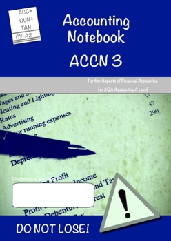Paperback Course Notes - AQA Accounting - ACCN 3 Book