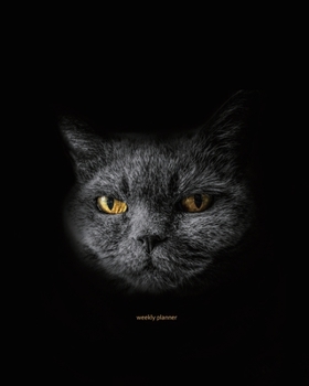 weekly planner: 2020 Monthly Planner, black cat weekly planner, journal, daily planner + Calendar Organizer, Address Book, notebook, 8 x10"