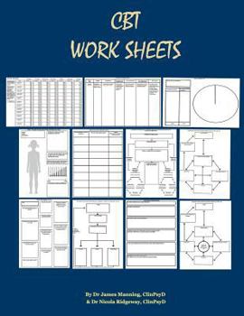 Paperback CBT Worksheets: CBT Worksheets for CBT Therapists in Training: Formulation Worksheets, Padesky Hot Cross Bun Worksheets, Thought Recor Book