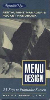 Paperback Menu Design: Restaurant Manager's Pocket Handbook Series Book