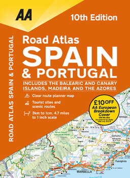 Spiral-bound Road Atlas Spain & Portugal Book