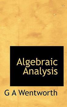 Paperback Algebraic Analysis Book