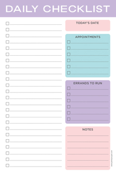 Pastel Daily Note Pad (60 Sheets)