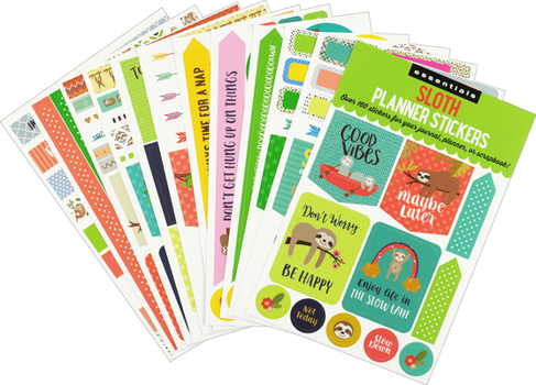 Paperback Essentials Sloths Planner Stickers Book