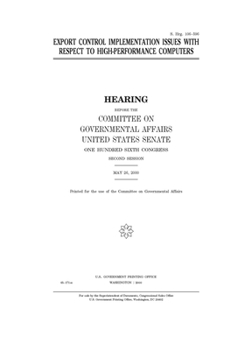Export control implementation issues with respect to high-performance computers