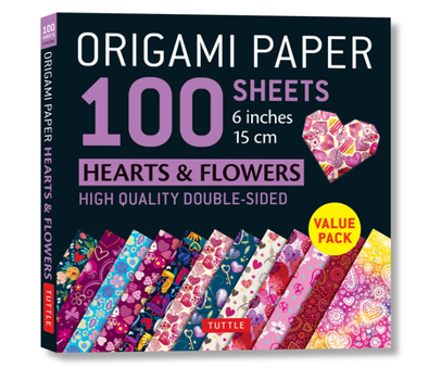 Misc. Origami Paper 100 Sheets Hearts & Flowers 6 (15 CM): Tuttle Origami Paper: Double-Sided Origami Sheets Printed with 12 Different Patterns: Instruction Book