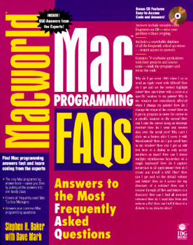 Paperback Mac Programming FAQs, with CD-ROM Book