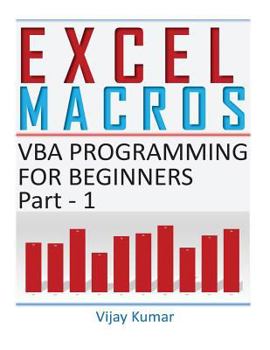 Paperback Excel Macros: VBA Programming for Beginners Part 1 Book