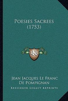 Paperback Poesies Sacrees (1753) [French] Book