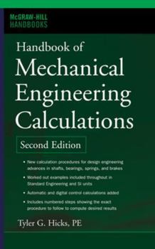 Hardcover Handbook of Mechanical Engineering Calculations, Second Edition (McGraw-Hill Handbooks) Book