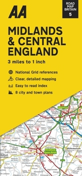 Map Road Map Britain: Midlands & Central England Book