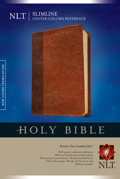 Paperback Slimline Center Column Reference Bible-NLT Book