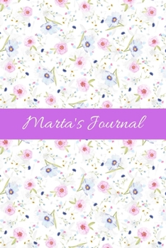 Paperback Marta's Journal: Cute Personalized Name Notebook for Girls & Women - Blank Lined Gift Journal/Diary for Writing & Note Taking Book