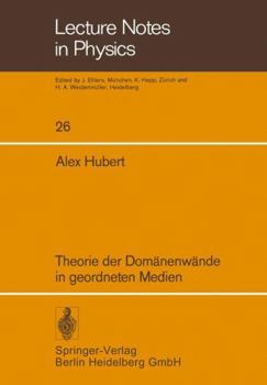 Paperback Theorie Der Domänenwände in Geordneten Medien [German] Book