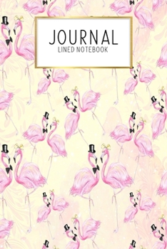 Journal Lined Notebook: Wedding Flamingo Pink Groom Bride Gift | Blank Lined Journal | Gratitude Journal | 6" x 9" 100 Pg |Motivational Quotes | Self-Care | Diary | Gift