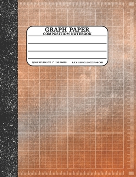 Graph Paper Composition Notebook: Math and Science Lover Graph Paper Cover Watercolor Orange (Quad Ruled 5 squares per inch, 120 pages) Birthday Gifts For Math Lover Teacher,Student Notebook